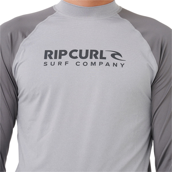 2026 Rip Curl Mens Shock UPF Long Sleeve Rash Vest 16GMRV - Grey Marle